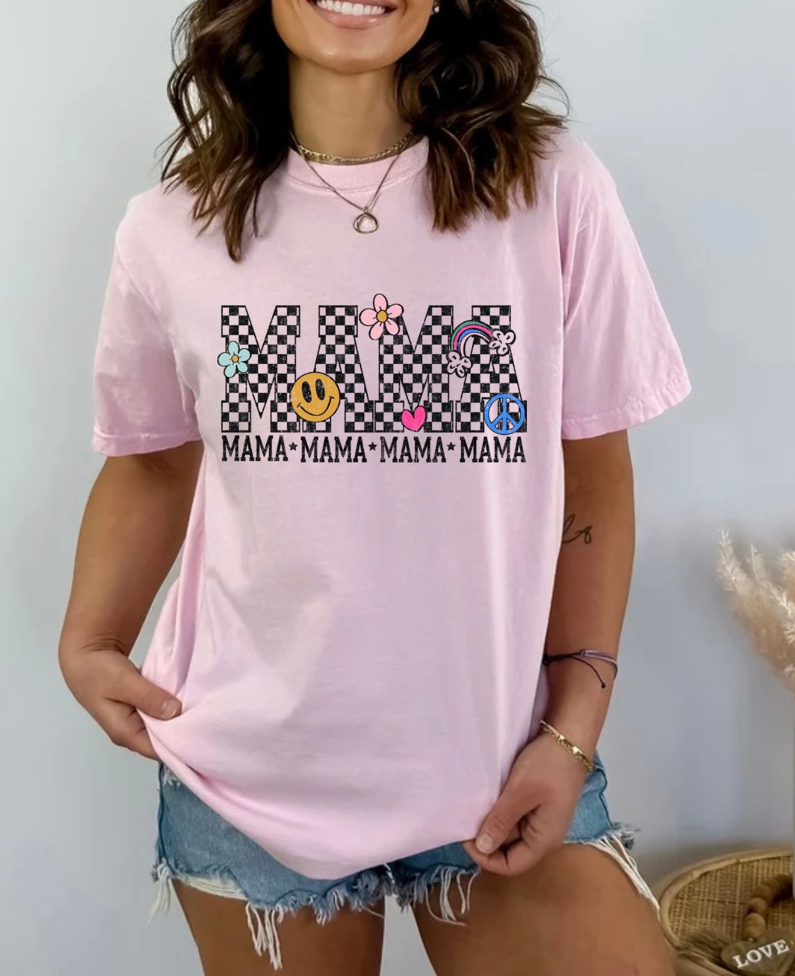 Checkered mama retro