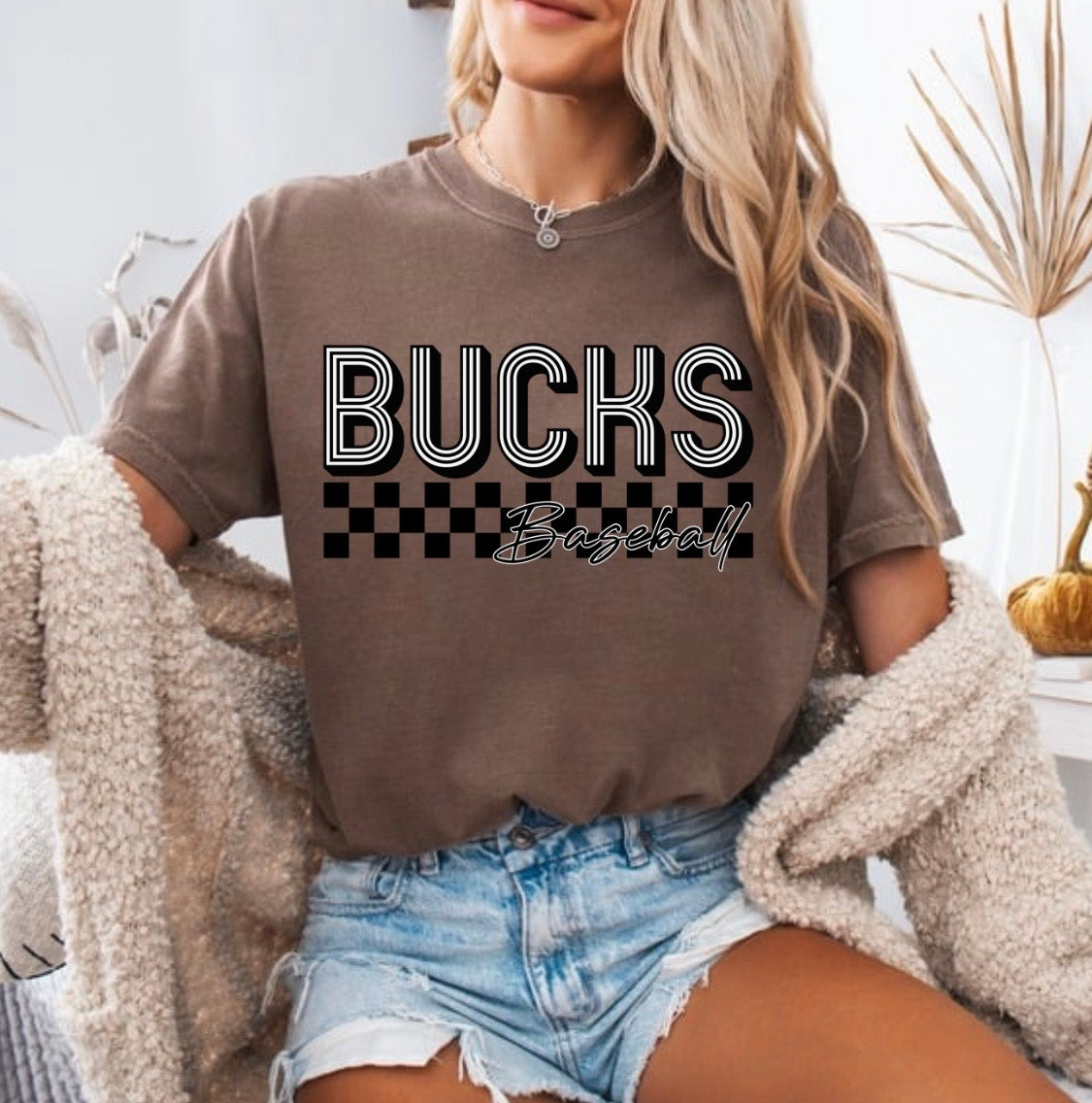 Bucks stripes & checkered baseball