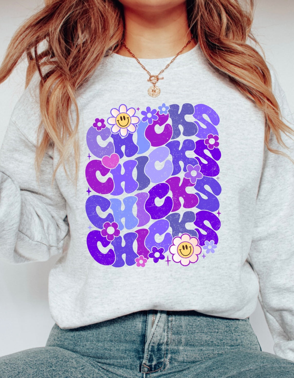 Retro floral wavy CHICKS