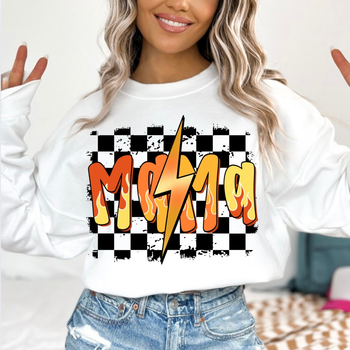 Mama flames orange