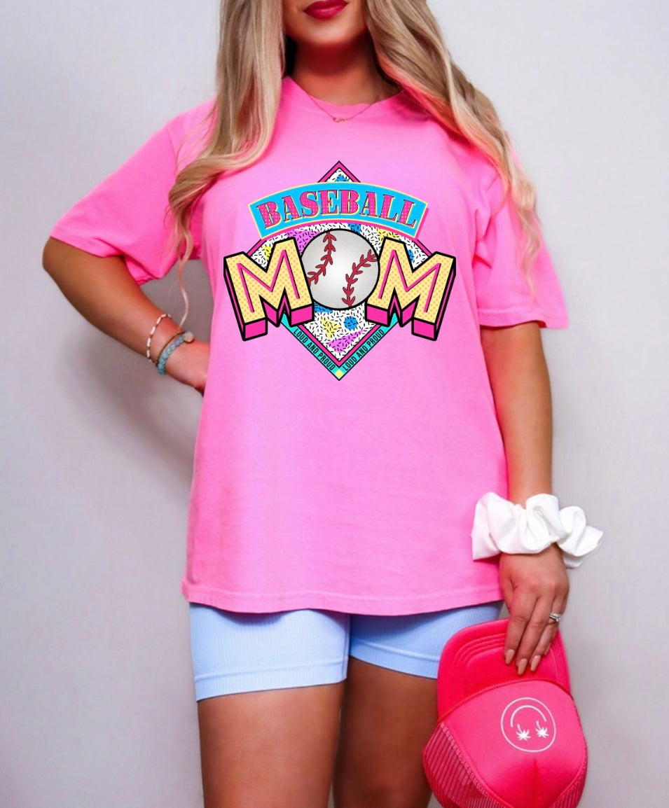 Baseball mom retro