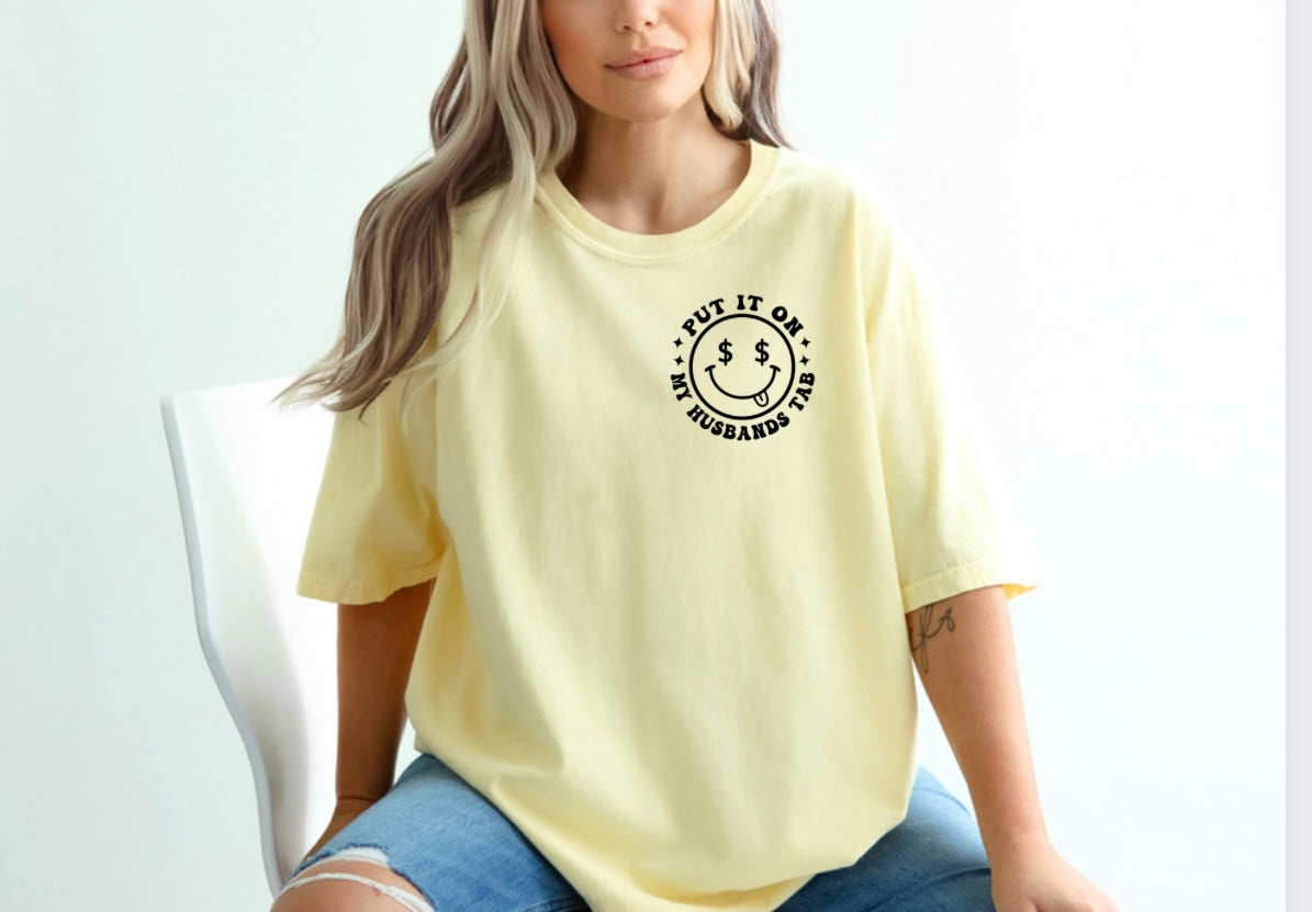 Put it on my husbands tab (black)