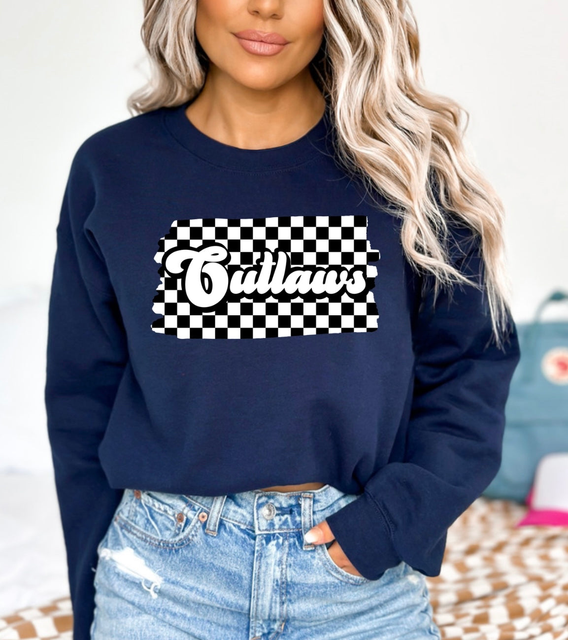 Retro checkered outlaws (white)