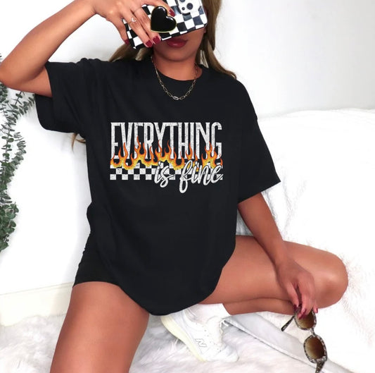 Everything is fine flames (white font)