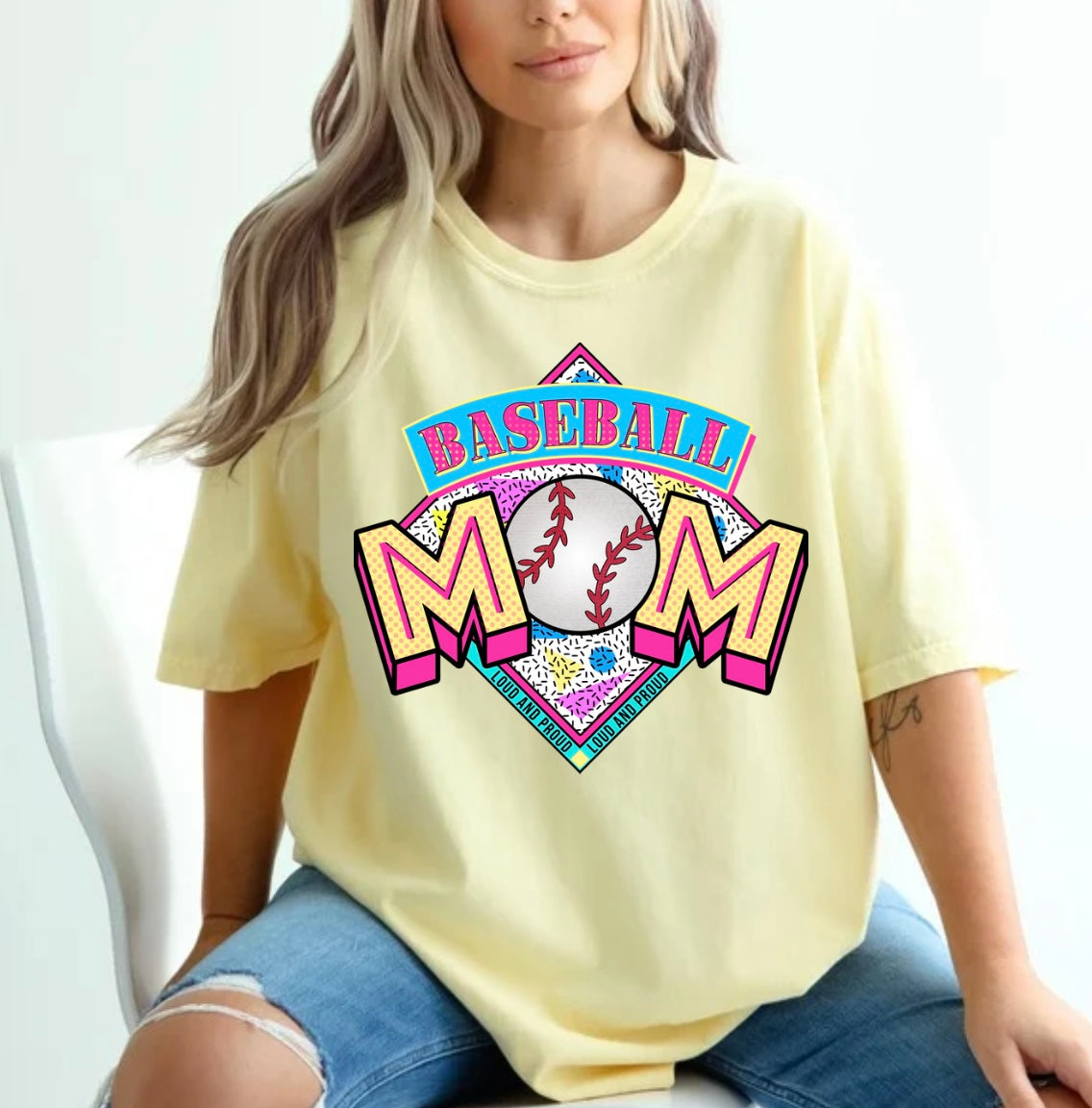 Baseball mom retro