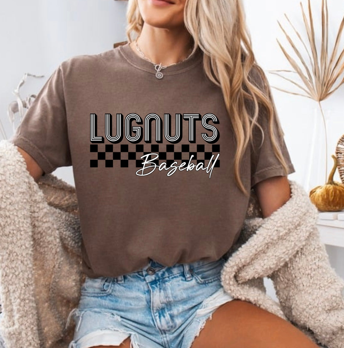 Lugnuts stripes & checkered baseball