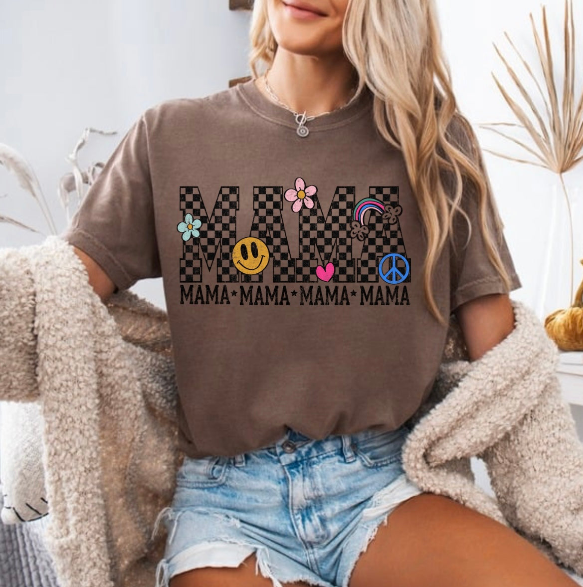 Checkered mama retro
