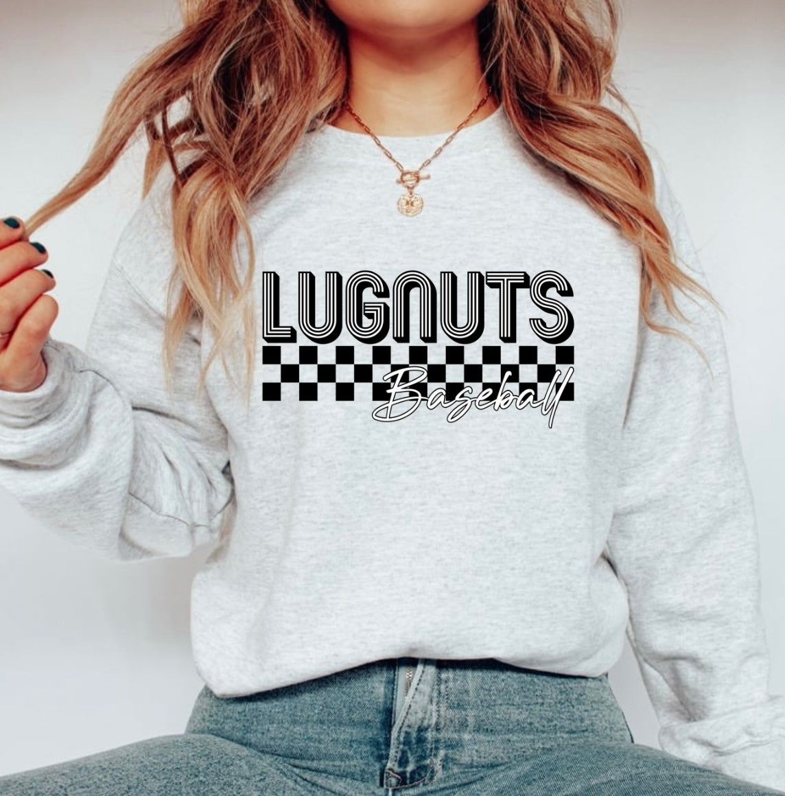 Lugnuts stripes & checkered baseball