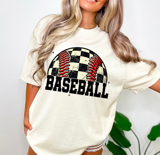 Checkered baseball