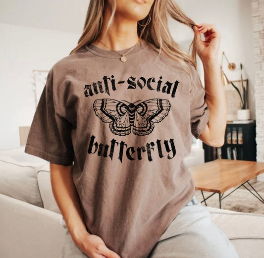 Anti social butterfly (black)