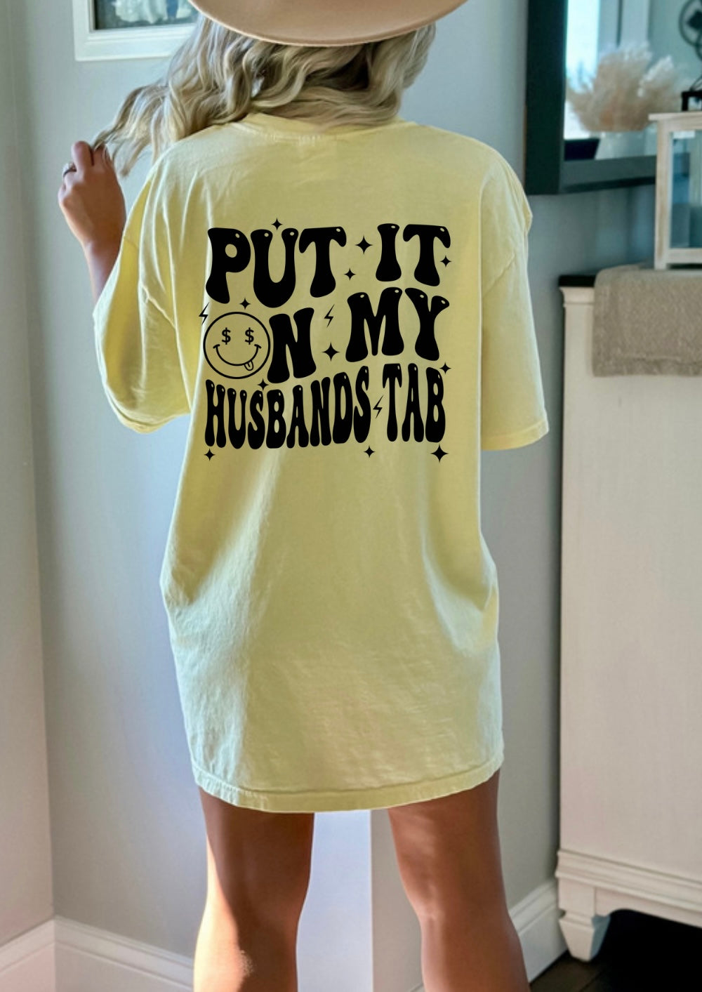 Put it on my husbands tab (black)