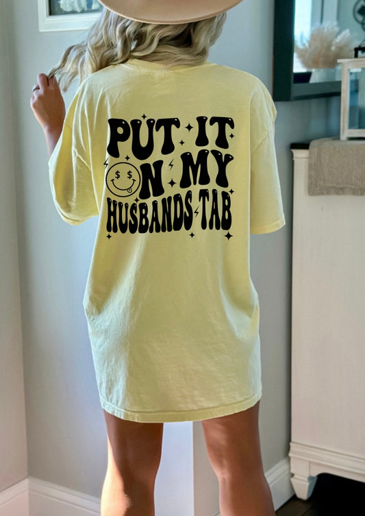 Put it on my husbands tab (black)
