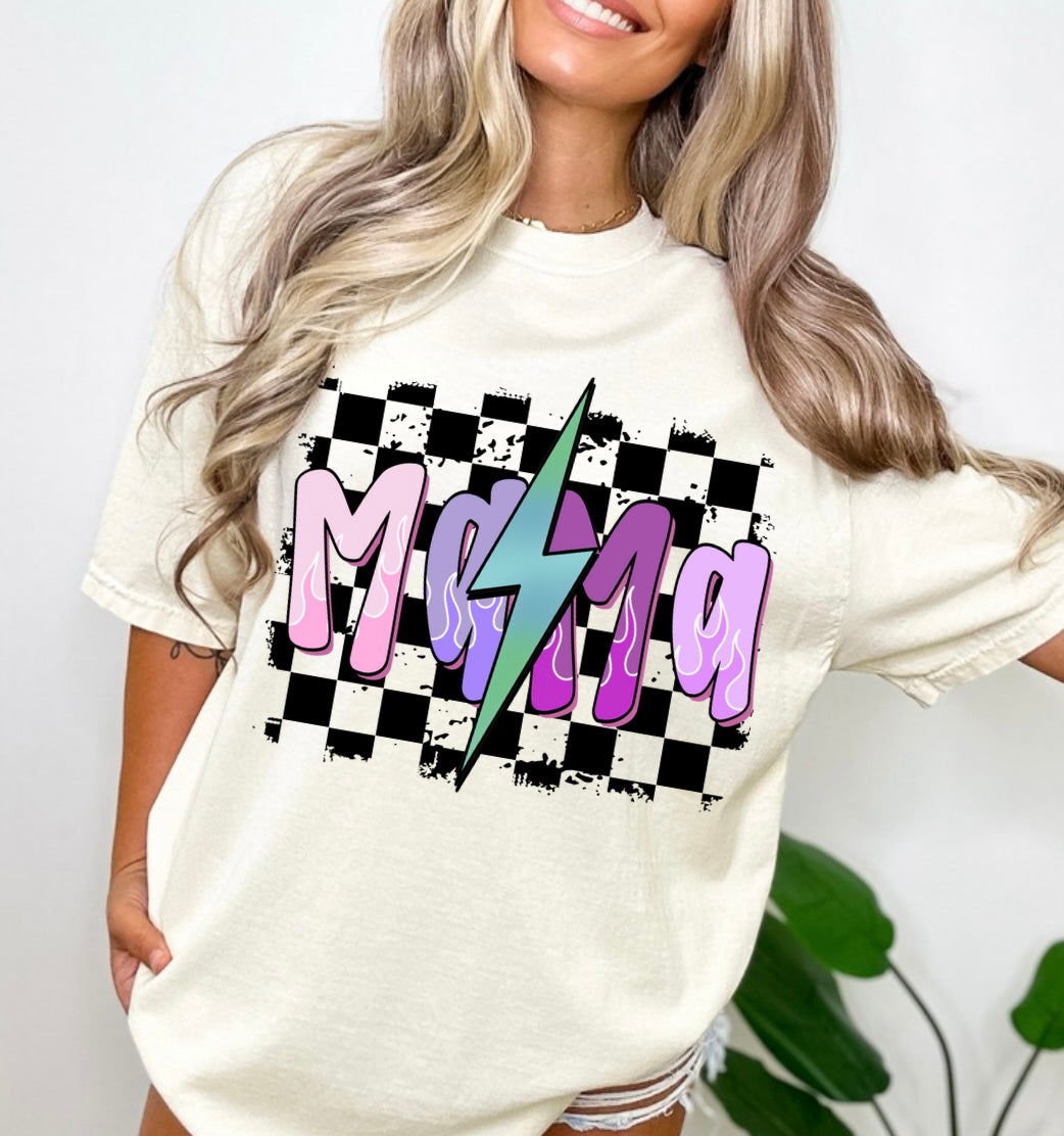 Mama flames purple