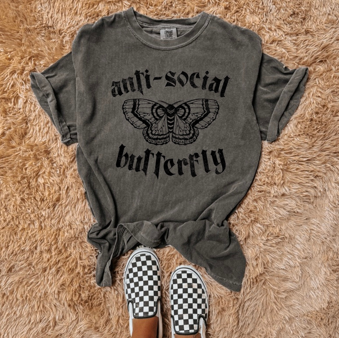 Anti social butterfly (black)