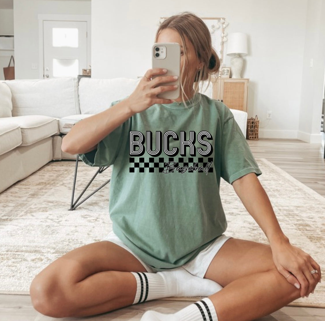 Bucks stripes & checkered baseball