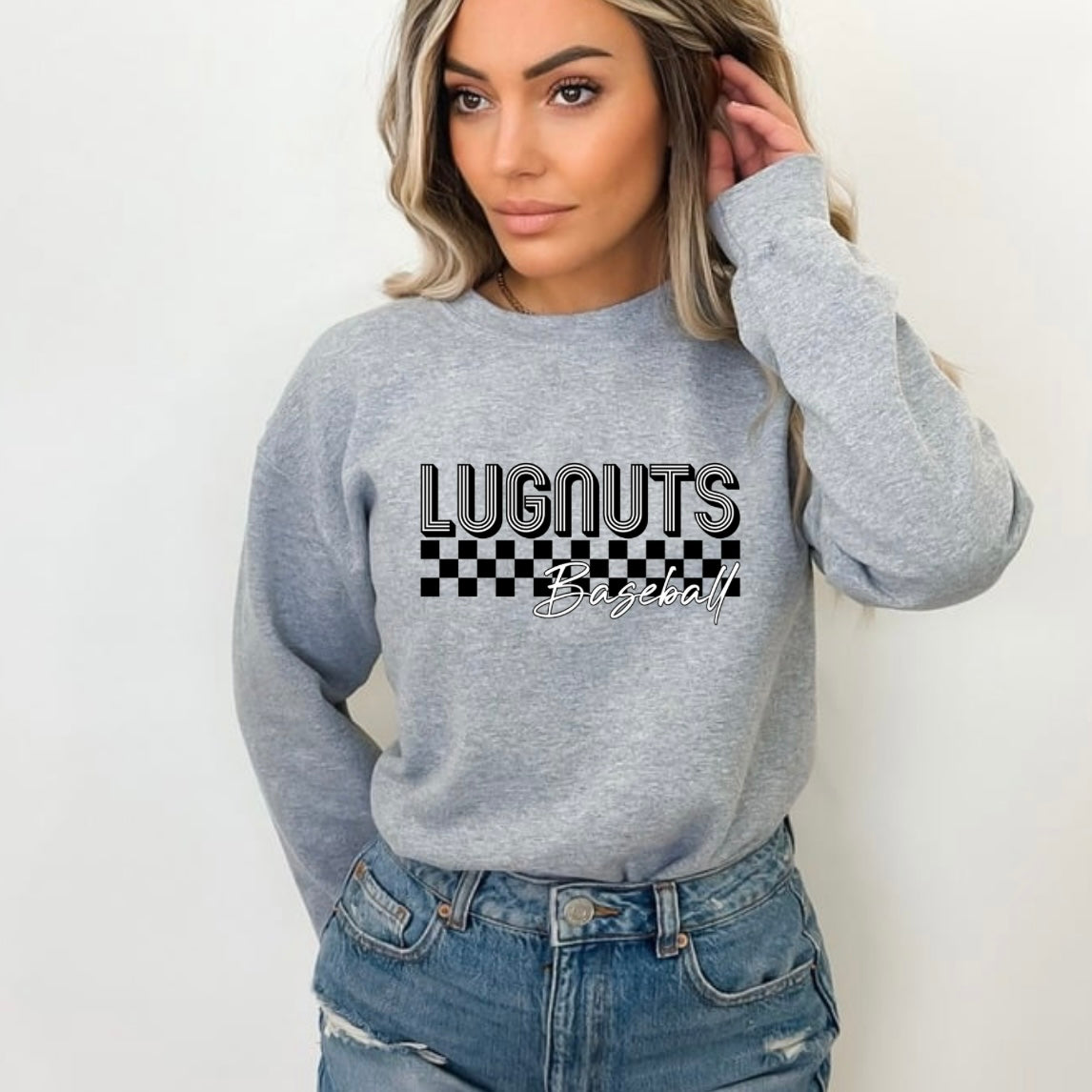 Lugnuts stripes & checkered baseball