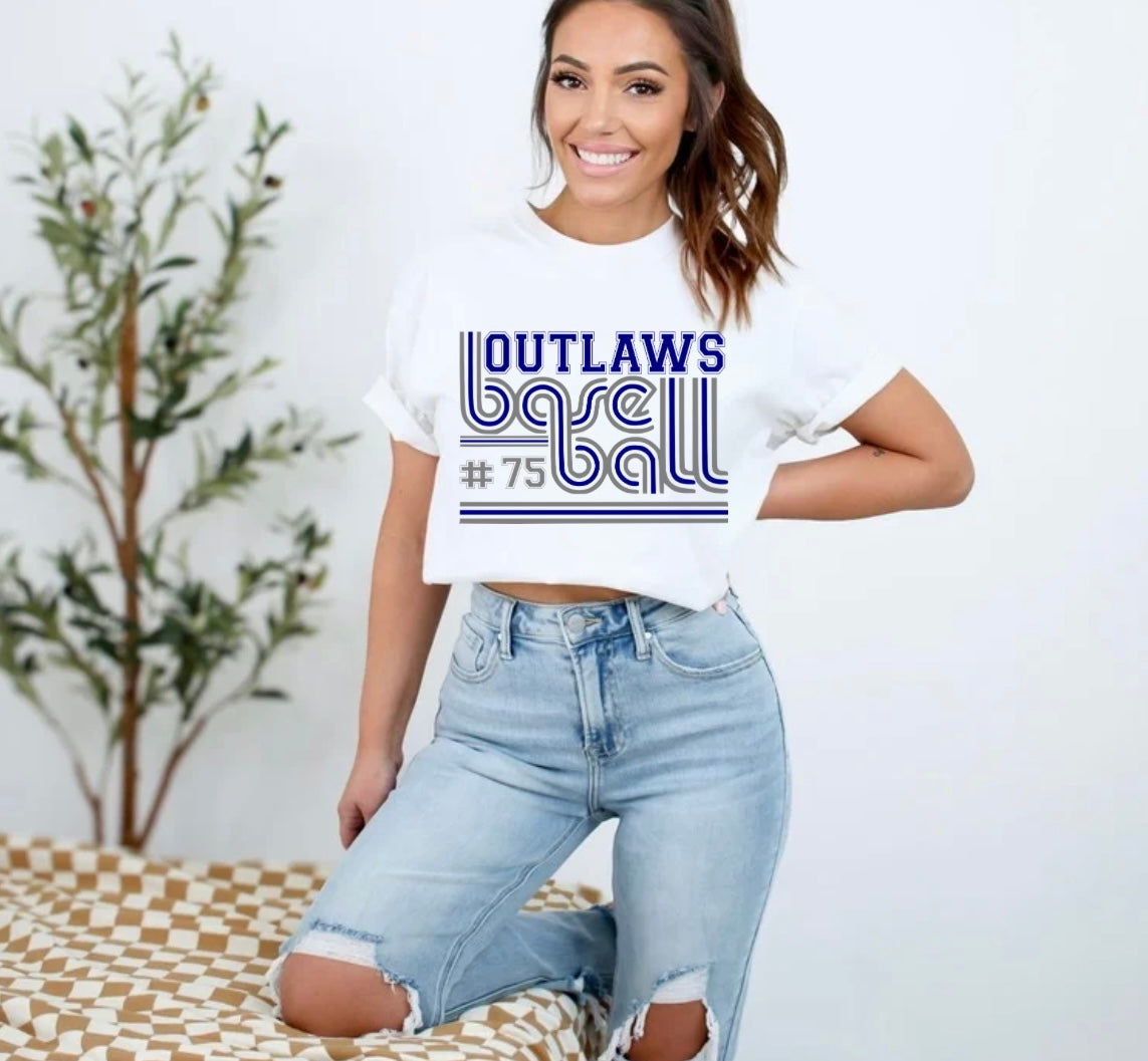 Custom outlaws baseball