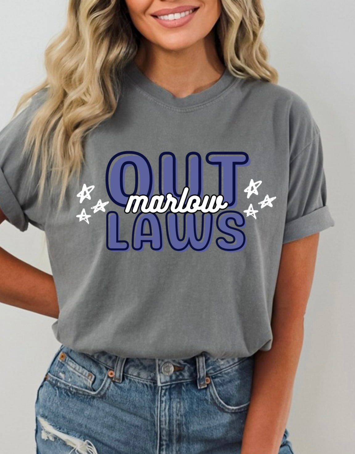 Retro stacked outlaws stars