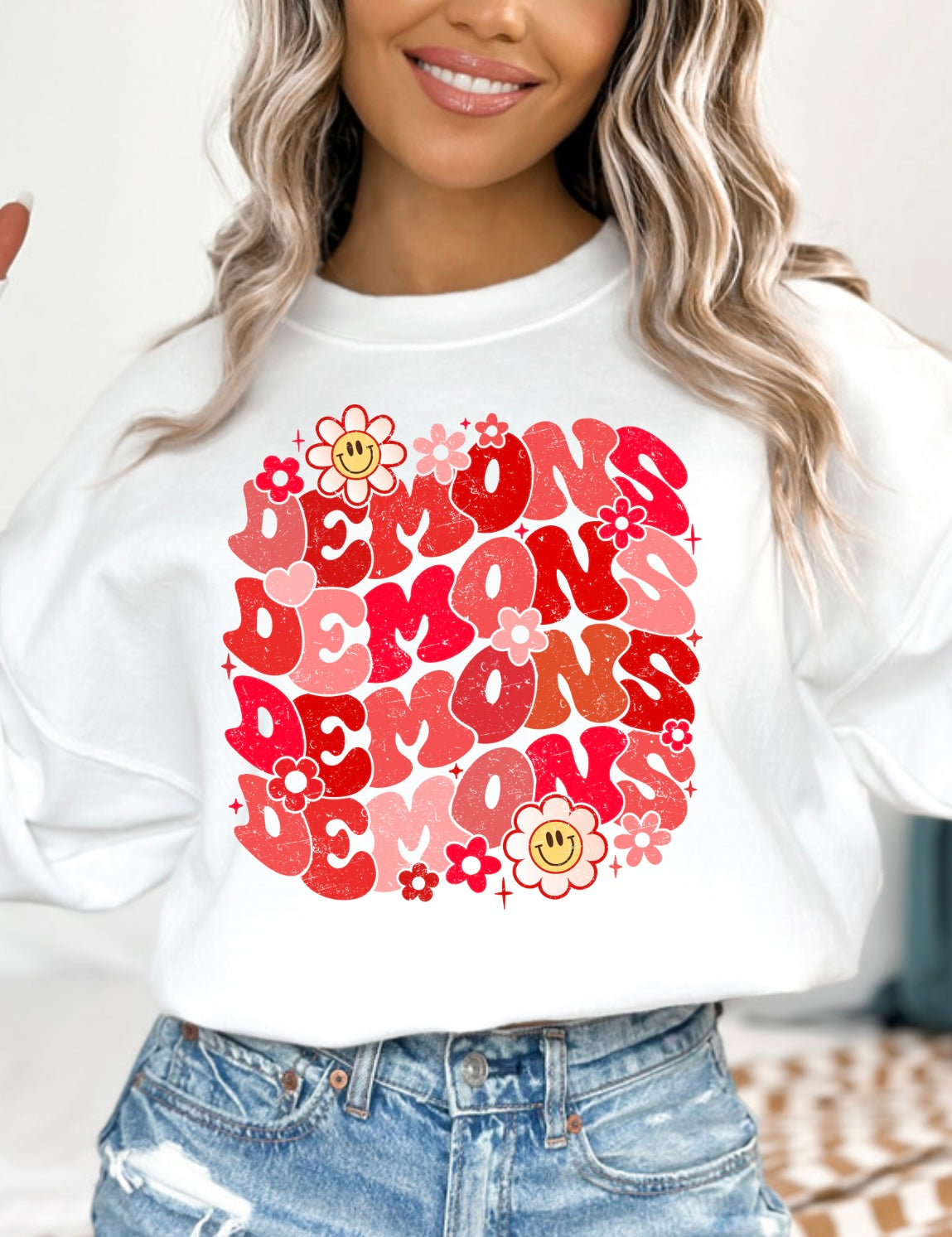 Retro floral wavy DEMONS