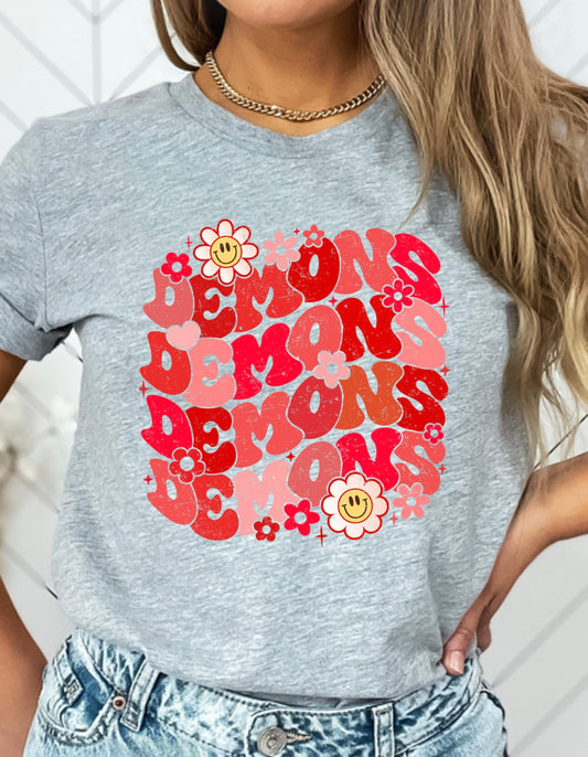 Retro floral wavy DEMONS