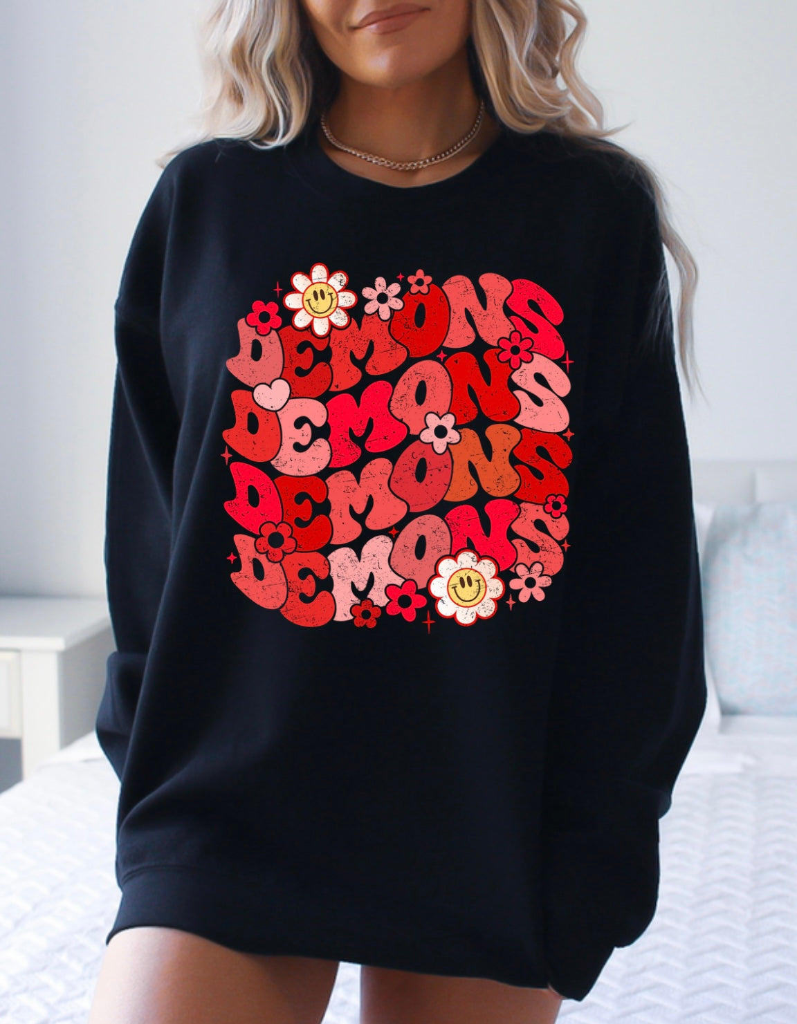 Retro floral wavy DEMONS