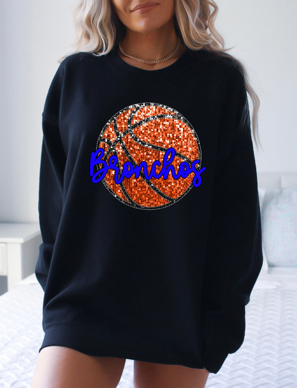 Faux sequin Brocnchos basketball